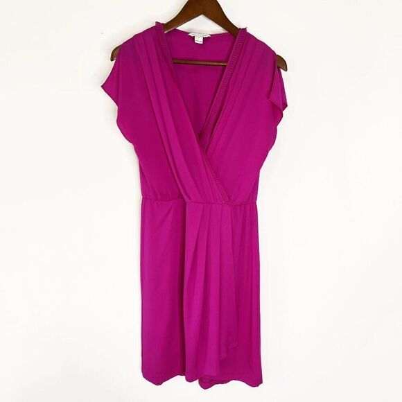 Diane Von Furstenberg cPink Silk Surplice Dress - Picture 1 of 9